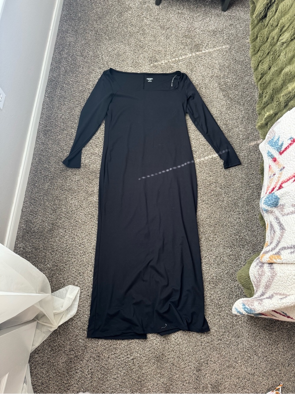 wild fable Black Long Sleeve Maxi Dress
